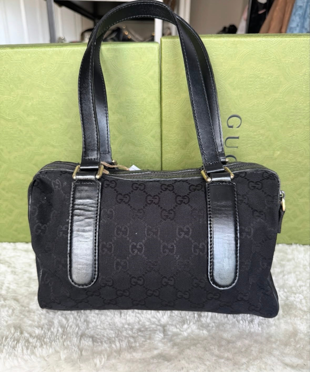 Gucci boston GG canvas Black