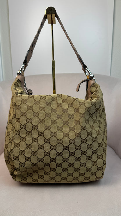 Gucci Hobo Bamboo Bar Shoulder bag Nude Pink