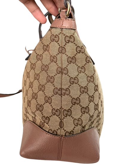 Gucci Bree convertible top handle bag GG Canvas medium pink