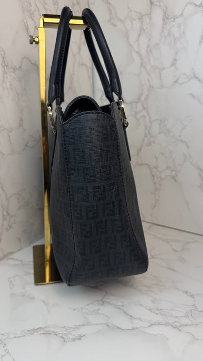 Fendi Zucca Canvas Top Handle Tote Bag