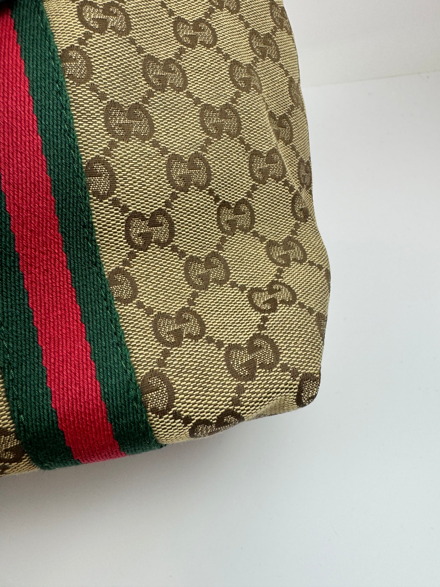 Gucci Web Tote GG Canvas White