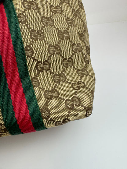 Gucci Web Tote GG Canvas White