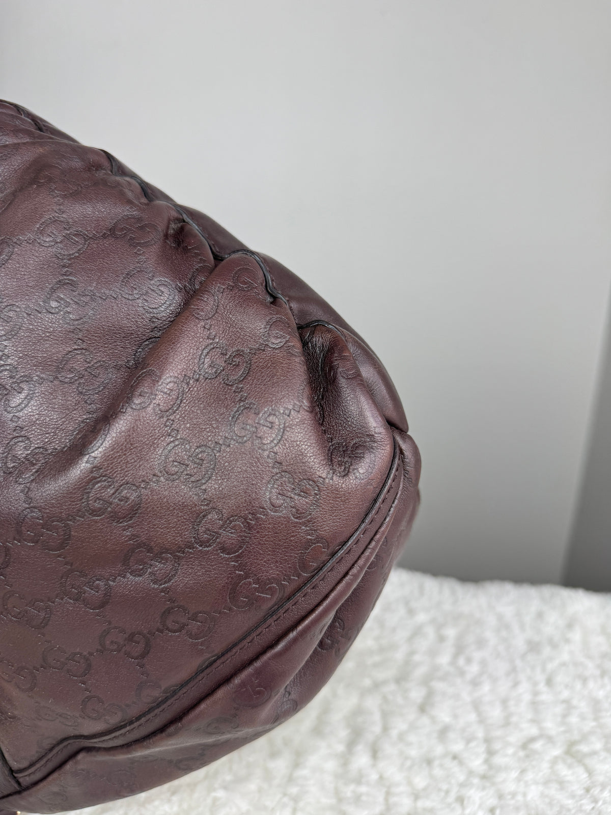 GUCCI D ring Hobo guccissima leather brown