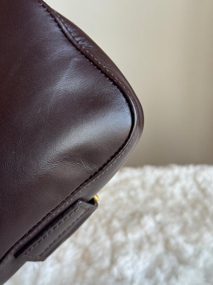 FENDI Chameleon Mini Crossbody Leather Dark Brown