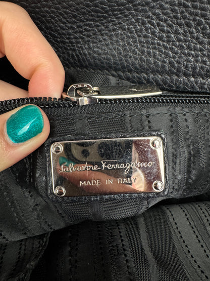 Salvatore Ferragamo Noah Gancio Lock Leather Shoulder bag