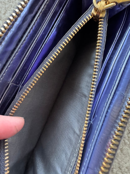 Miumiu Wallet Blue patent leather