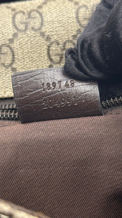 Gucci Messenger Web Strap Coated Canvas Bag