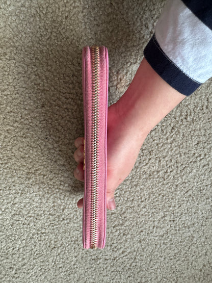 Prada saffiano zippy pink