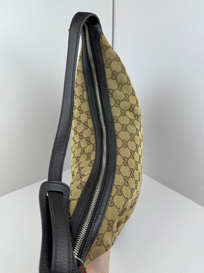 Gucci Web Bow Hobo GG Canvas