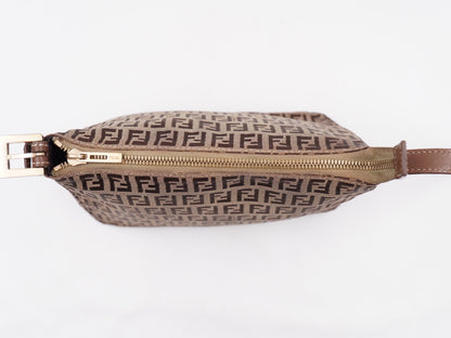 Fendi Zucchino Mini Pochette Brown