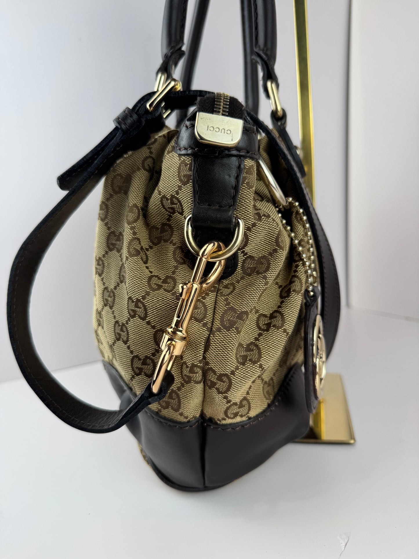 GUCCI Sukey Crossbody With Strap GG Canvas