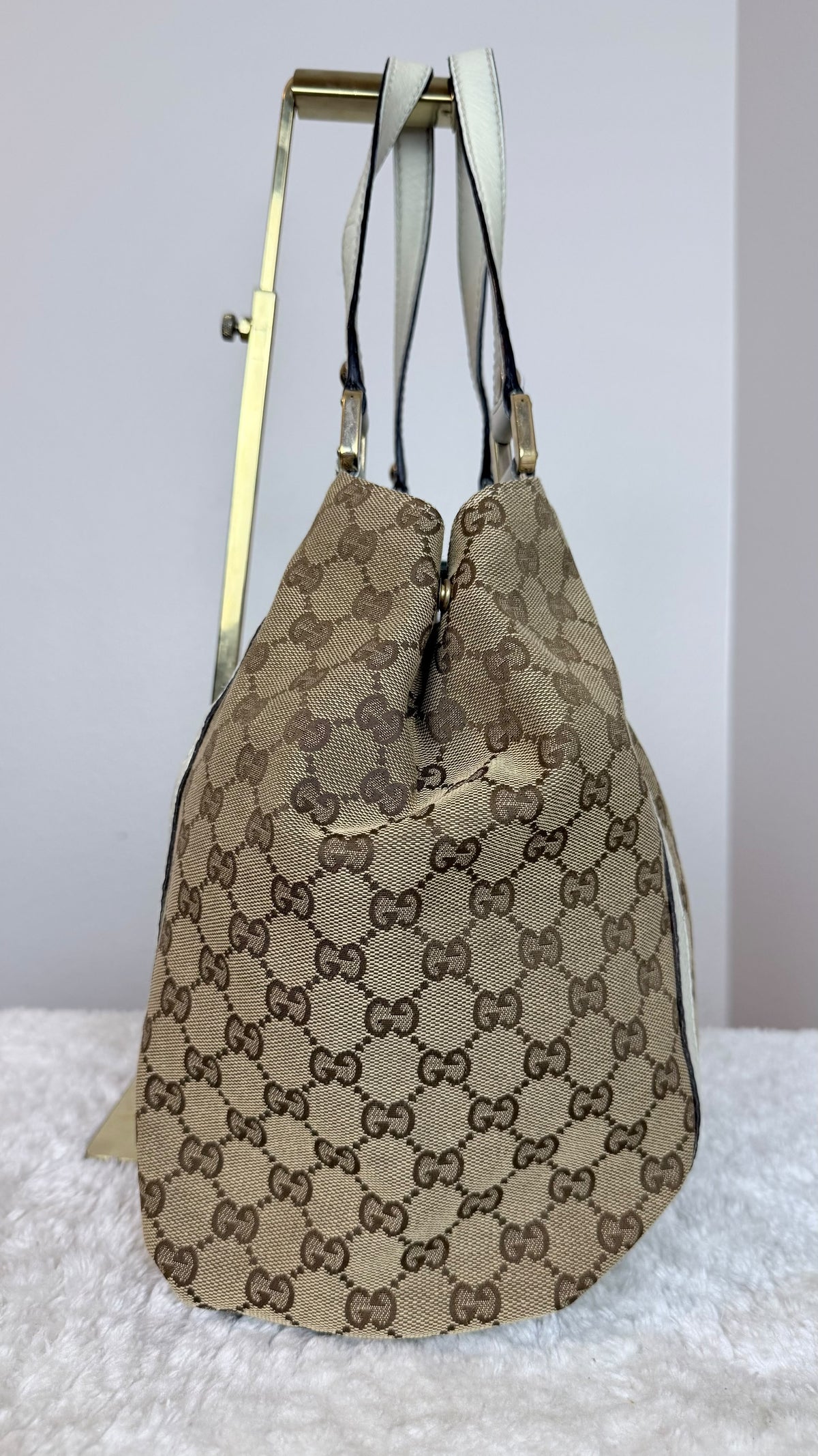 GUCGI New ladies Hobo GG Canvas White