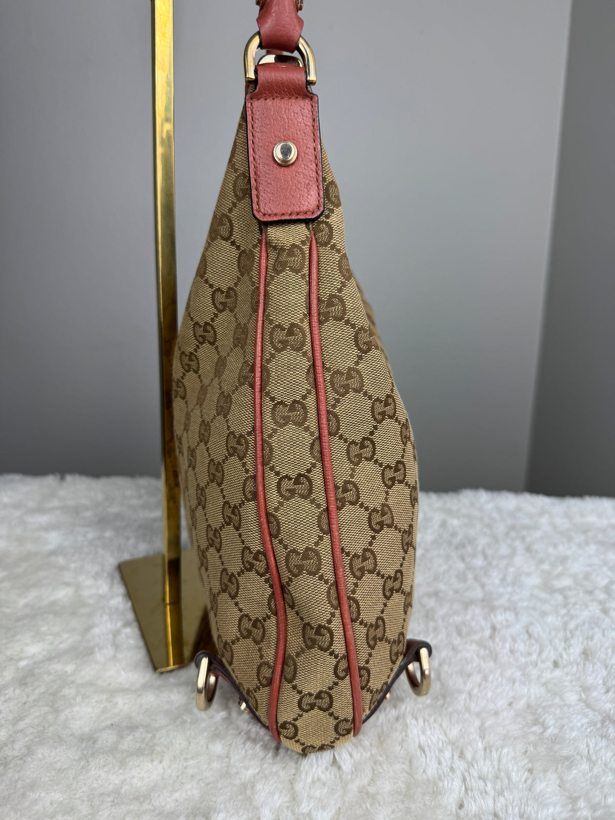 GUCCI Abbey Hobo D ring GG Canvas