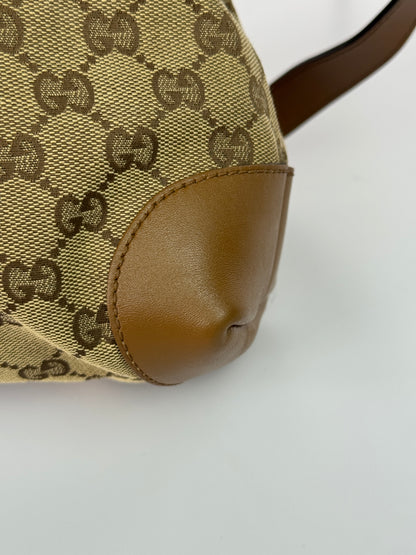 Gucci Web Loop Shoulder GG Canvas Light Brown