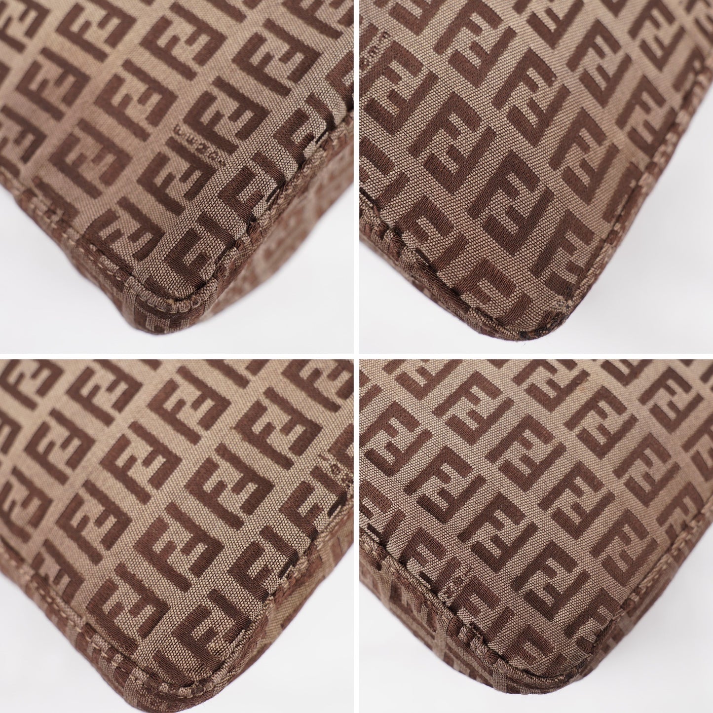Fendi Zucchino Mini Pochette Brown