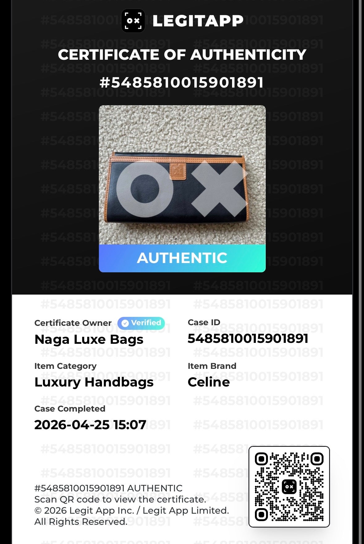 Celine long wallet leather