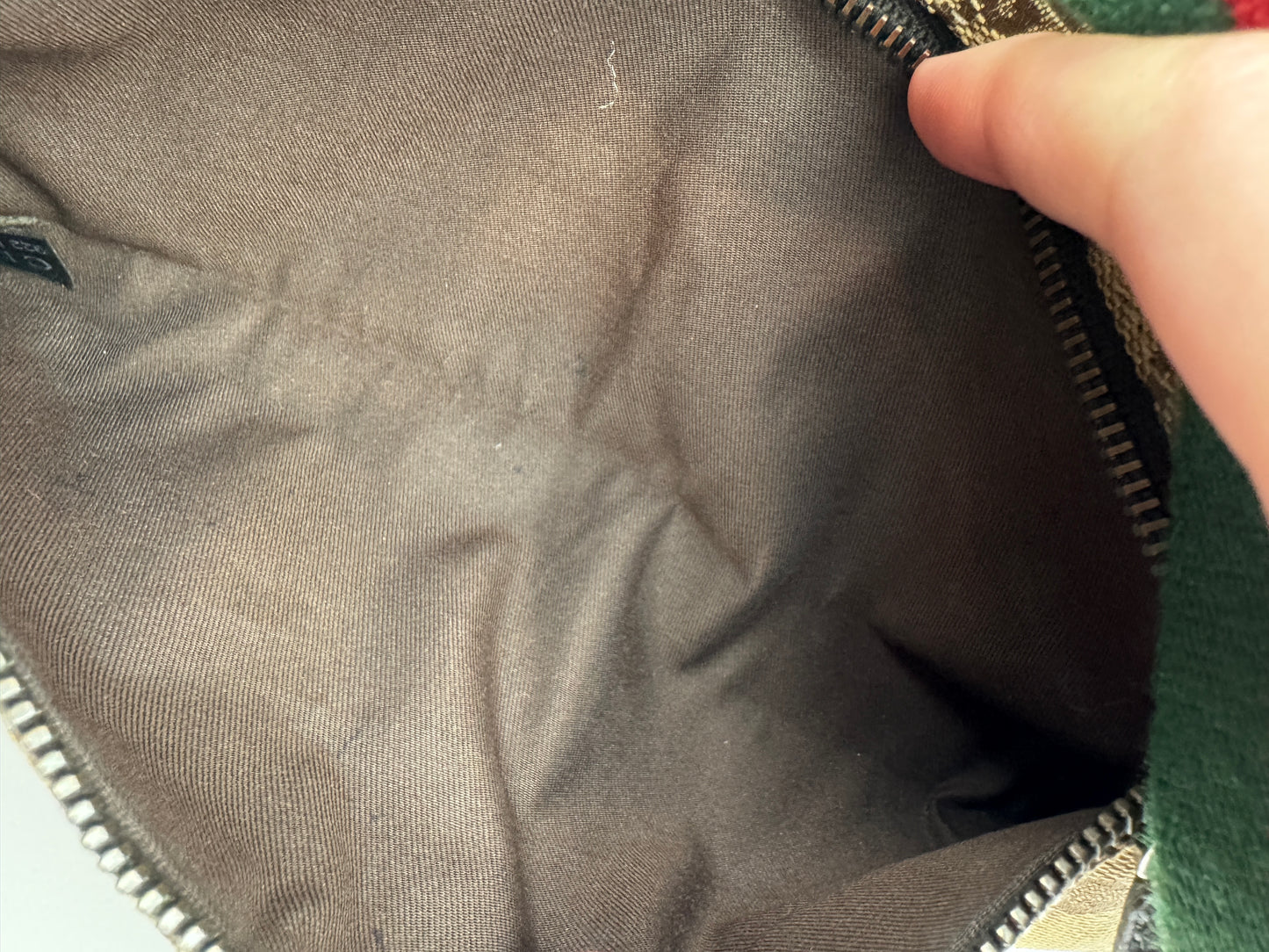 Gucci Web Stripe Belt Bag GG Canvas Brown