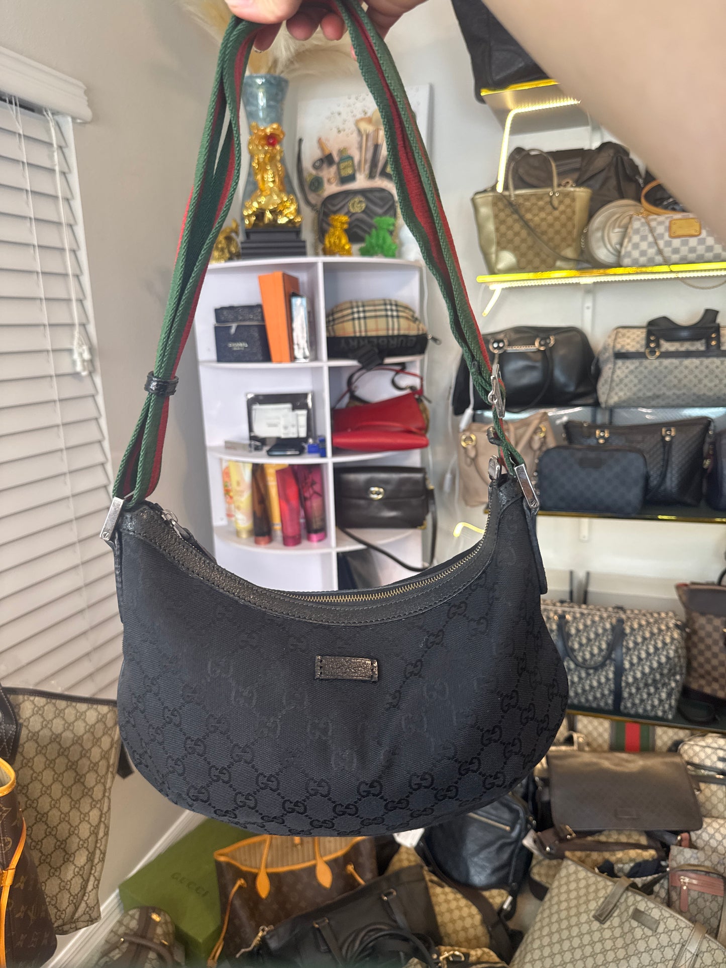 Gucci web halfmoon Black