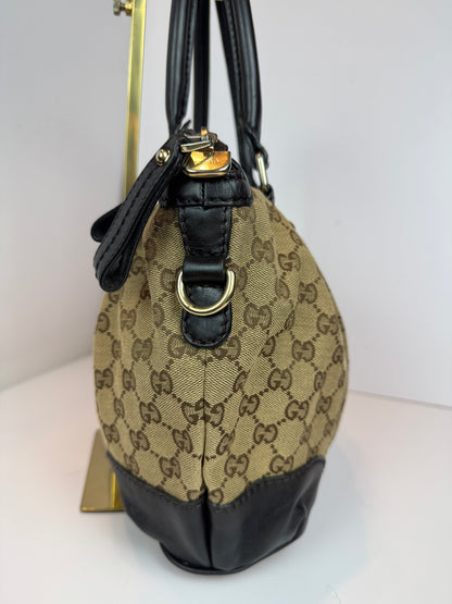GUCCI Sukey Crossbody GG Canvas Brown