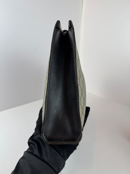 Gucci Web Clutch GG Supreme Coated Canvas