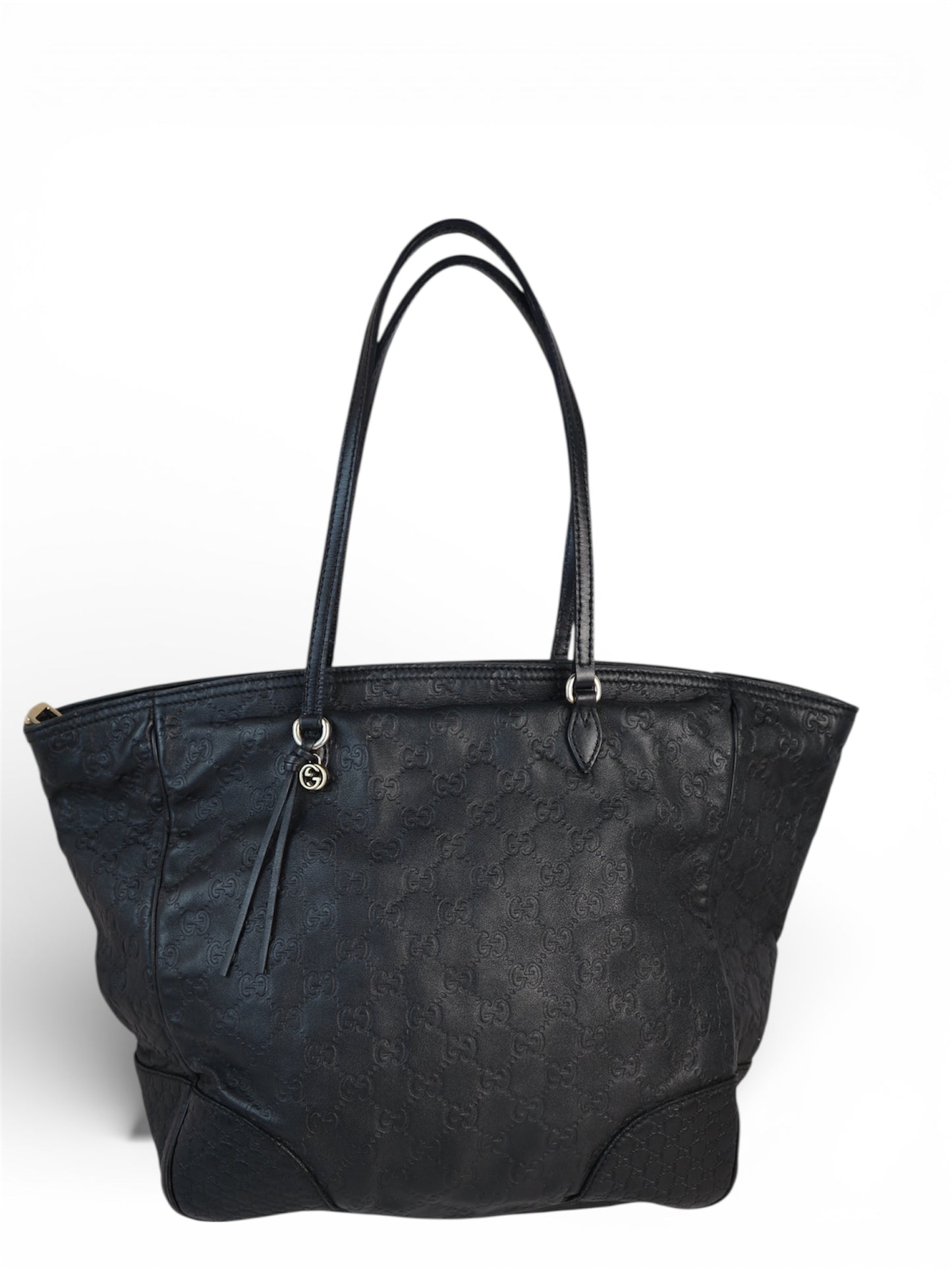 Gucci Bree Shopping Tote Leather Black Monogram