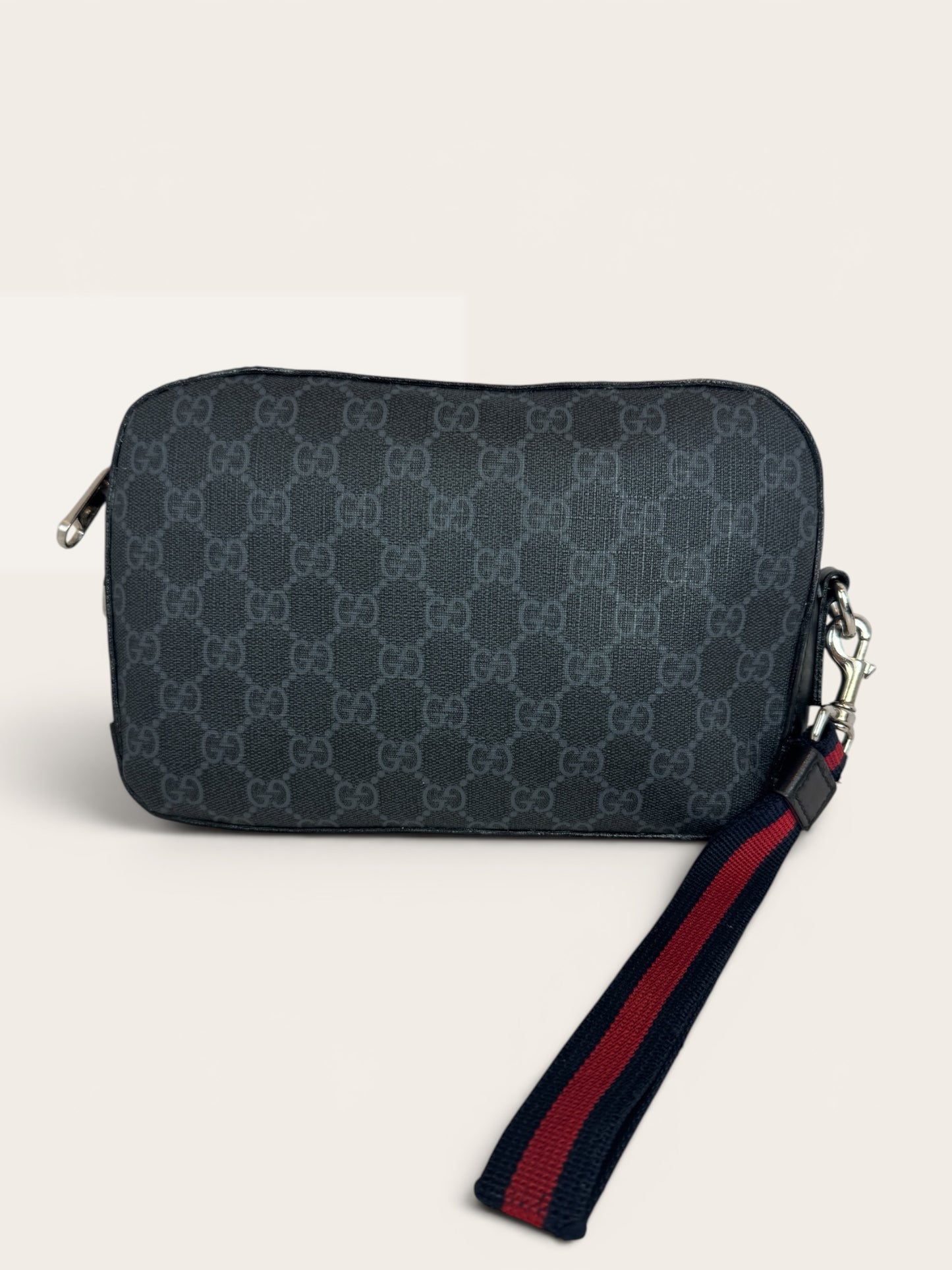 GU04👜 Gucci wristlet Clutch GG Coated Canvas