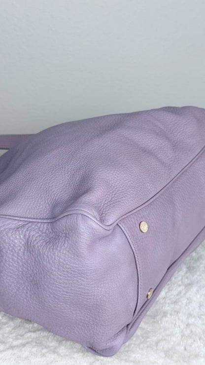 BVLGARI Leather Top Handle Purple