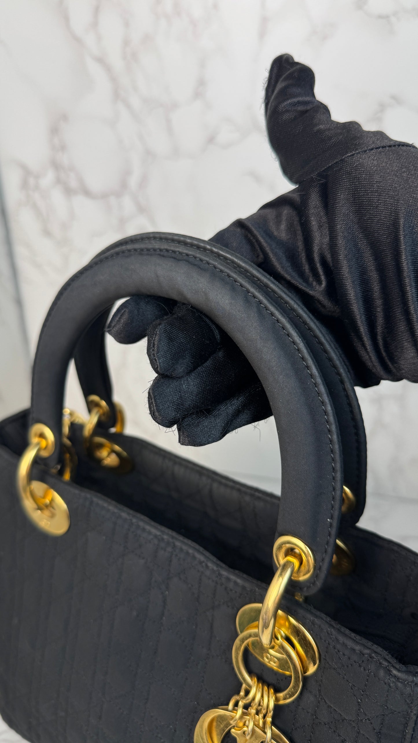 Christian Dior Lady Dior Quilted Tote Bag (Vintage)