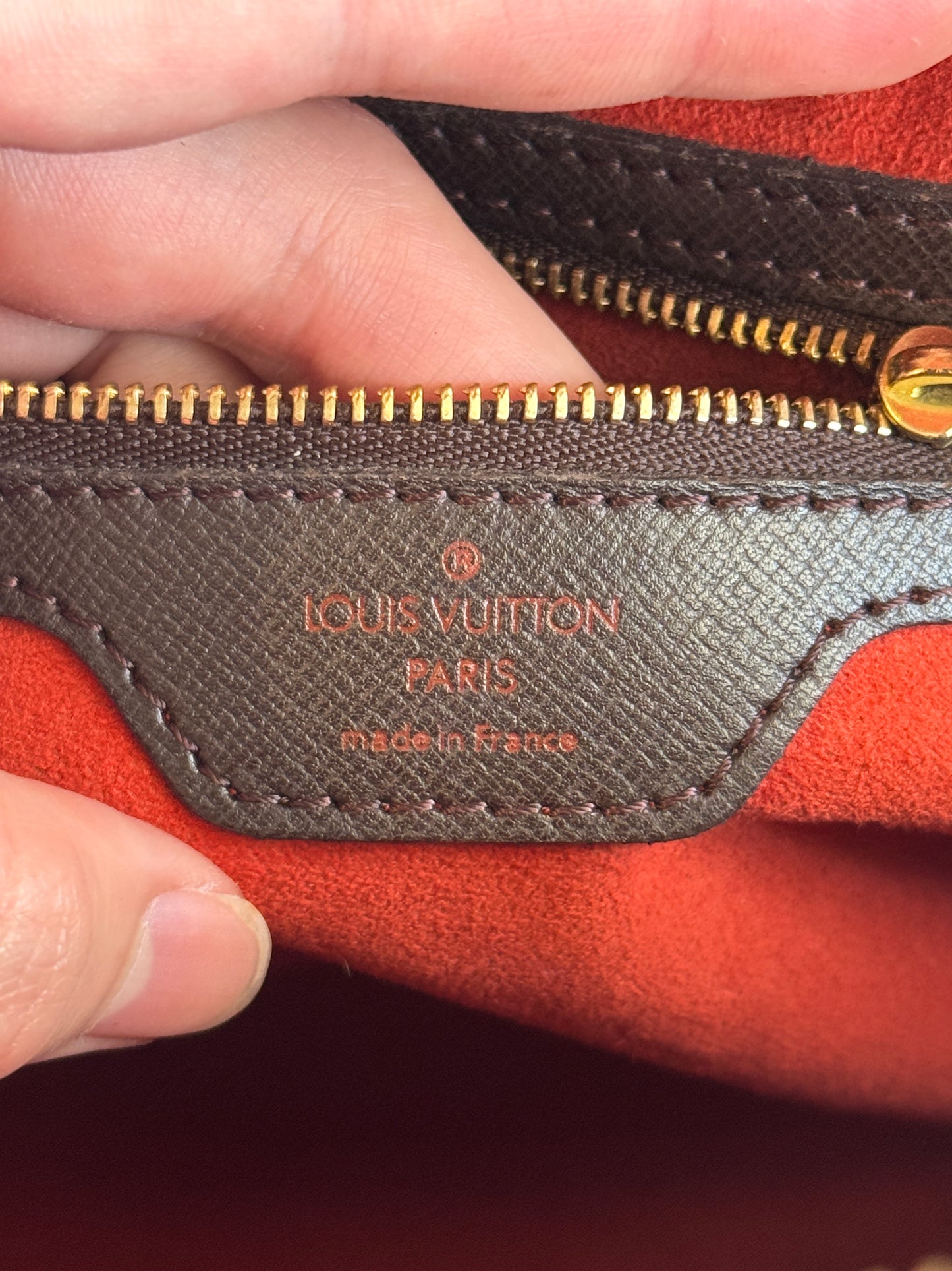 LOUIS VUITTON Triana Ebene Damier Bag