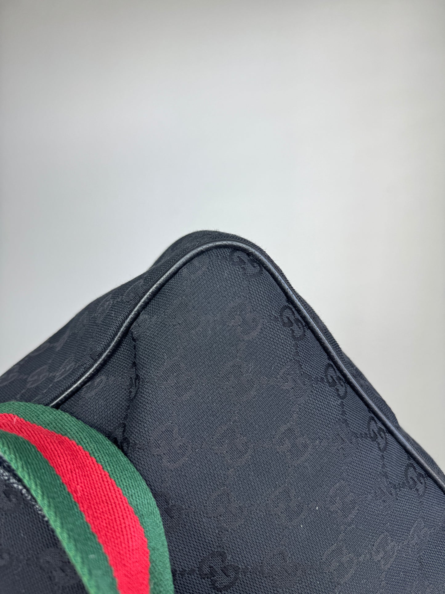 GUCCI Web Flap Messenger GG Canvas Black