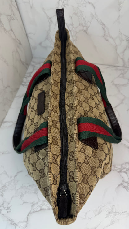 Gucci GG Canvas Web Tote Bag