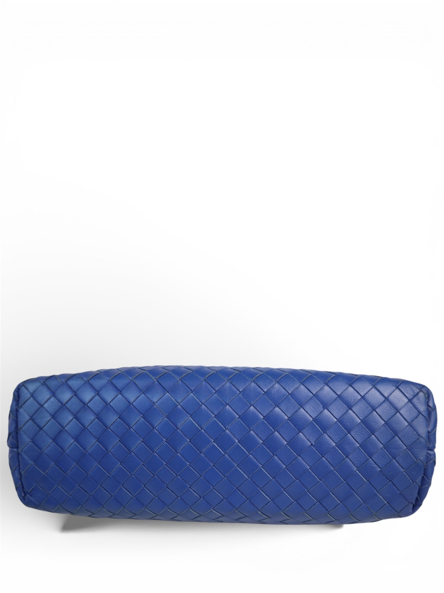 Bottega Veneta Nappa Intrecciato Large Olimpa Bag Blue