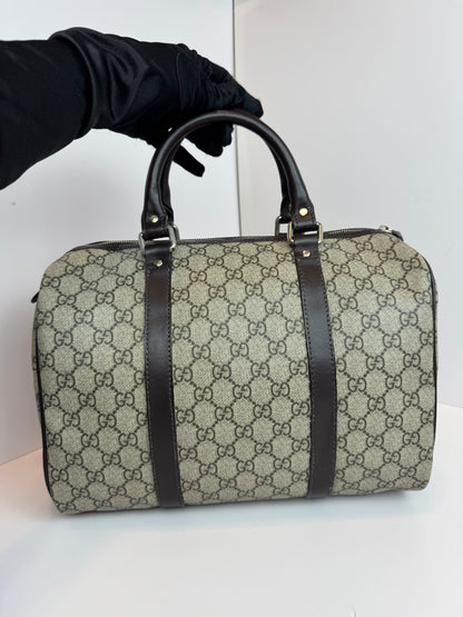 GUCCI Joy Boston GG Coated Canvas Brown