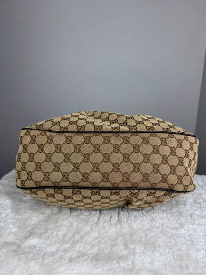 GUCCI Sukey Hobo GG Canvas Dark brown