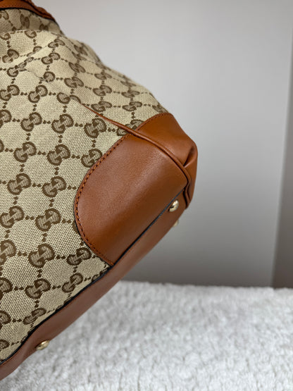 GUCCI Tote GG Canvas Brown