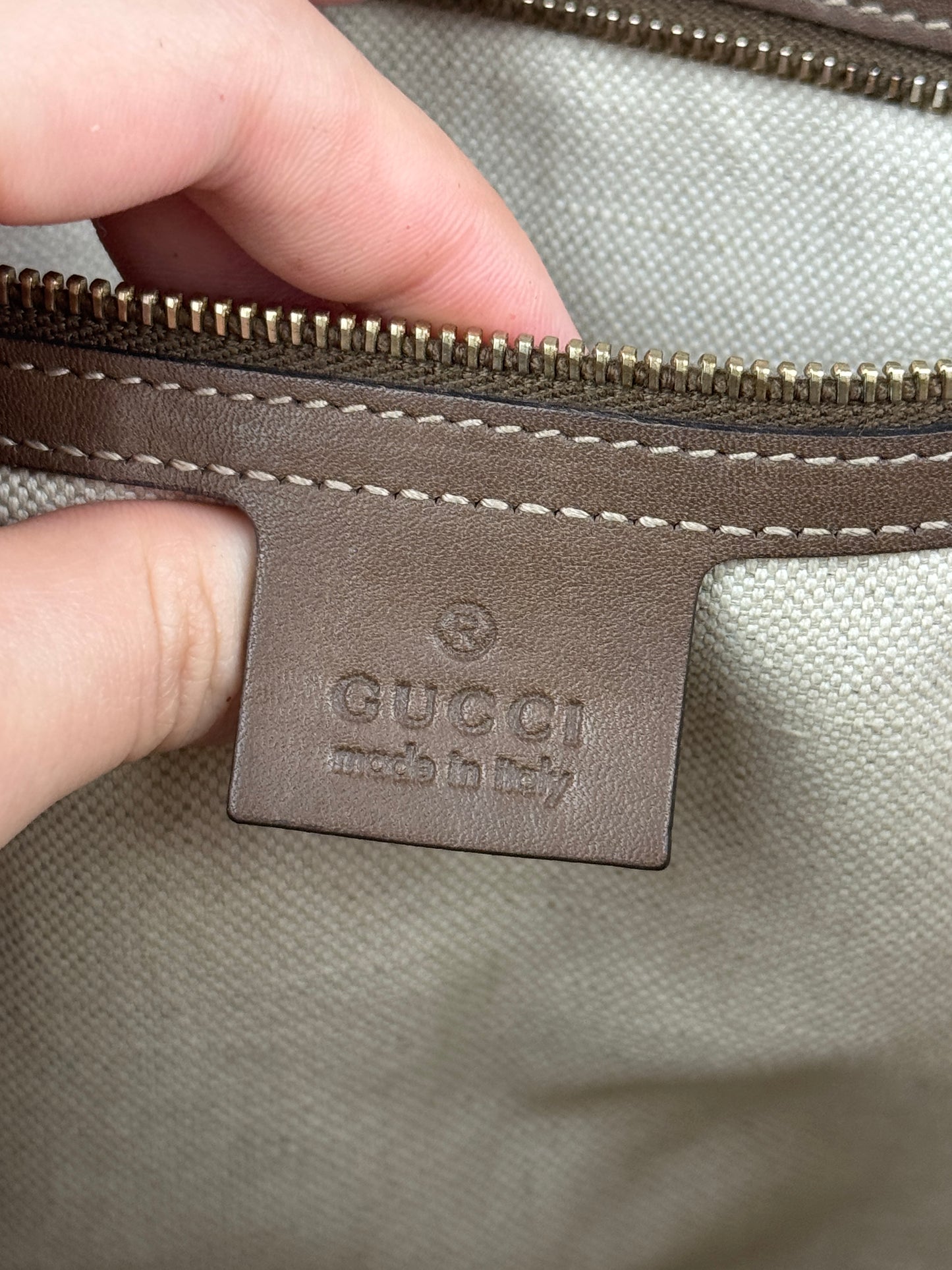 GUCCI Nice Dome GG Supreme Coated canvas Brown