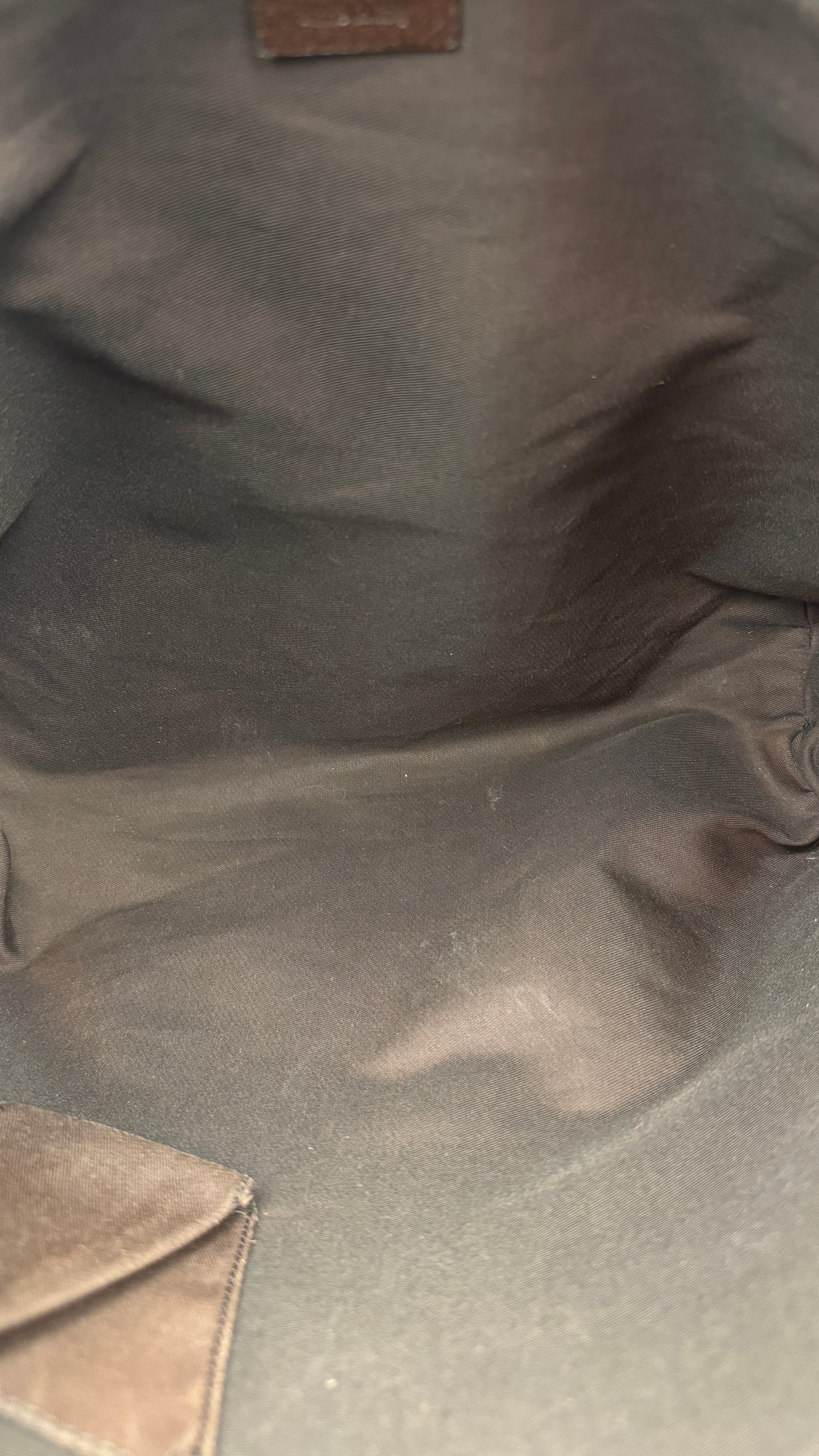 Gucci Flat  Crossbody GG Canvas Web Strap Brown