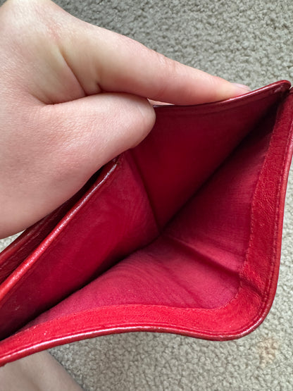 Prada leather Red wallet