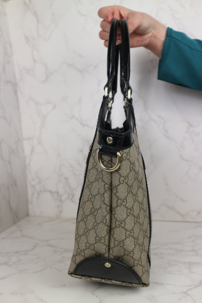 Gucci GG Supreme Ribbon Tote Coated Canvas Bag