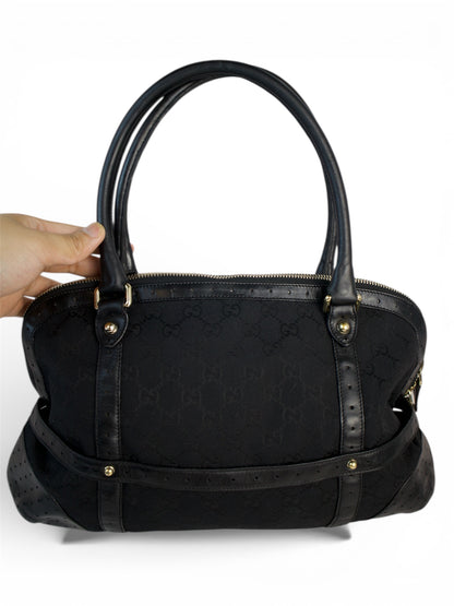 Gucci Reins GG Canvas Shoulder bag Black