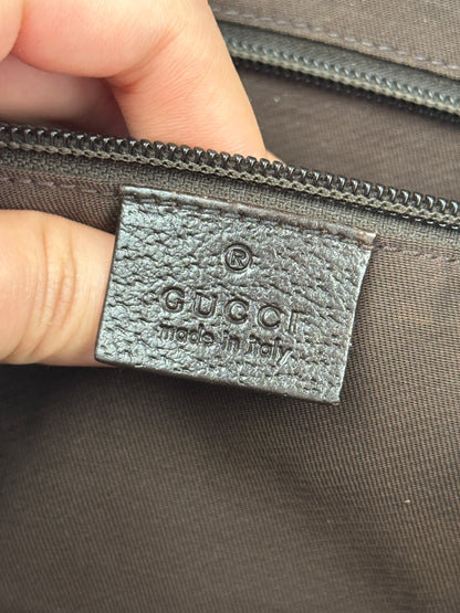 GUCCI Web Strap Messenger GG Canvas Brown
