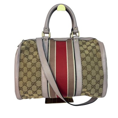 Gucci Web Stripe Boston Pink With Strap