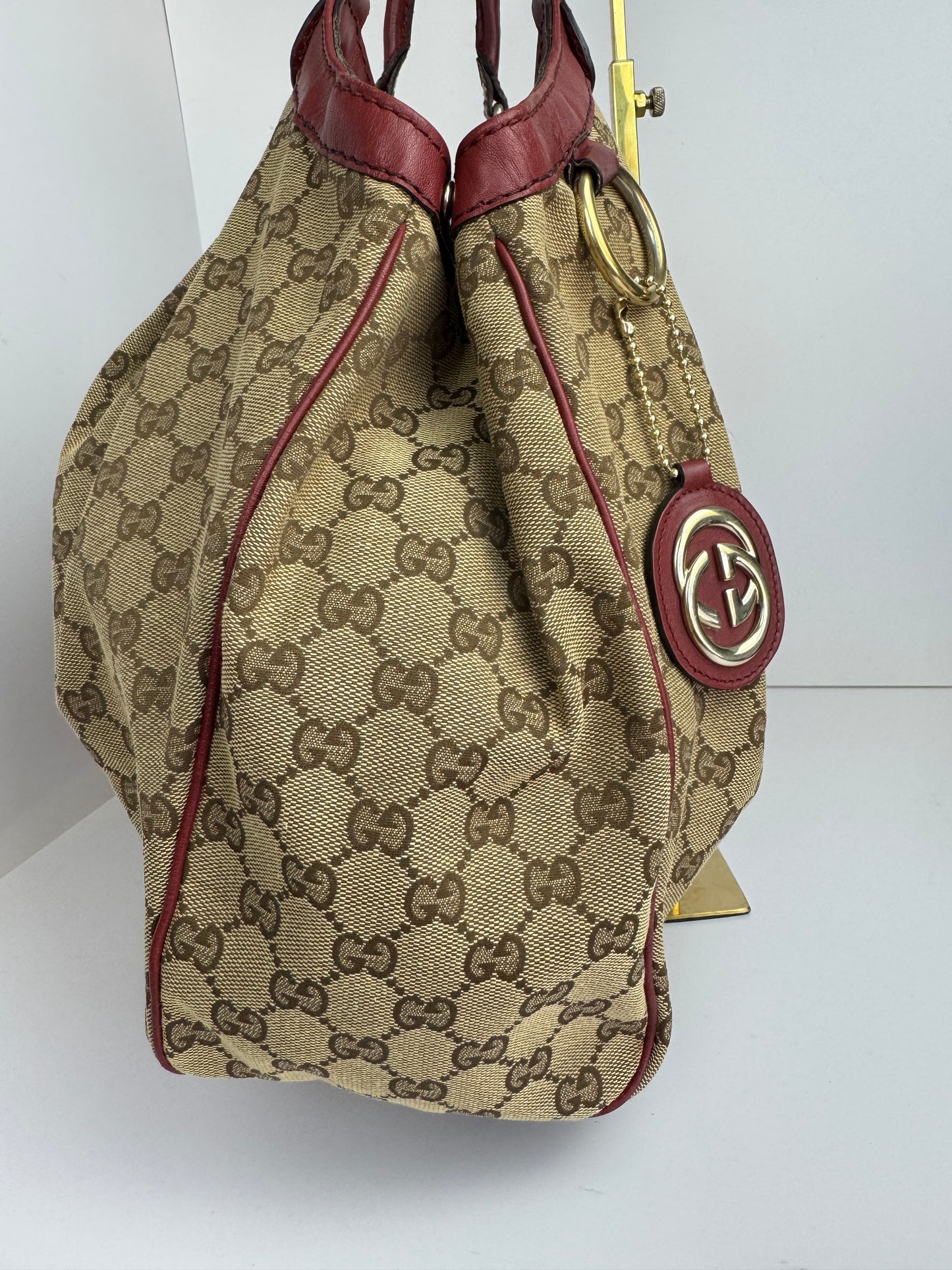 Gucci Sukey Large GG Canvas Burgundy