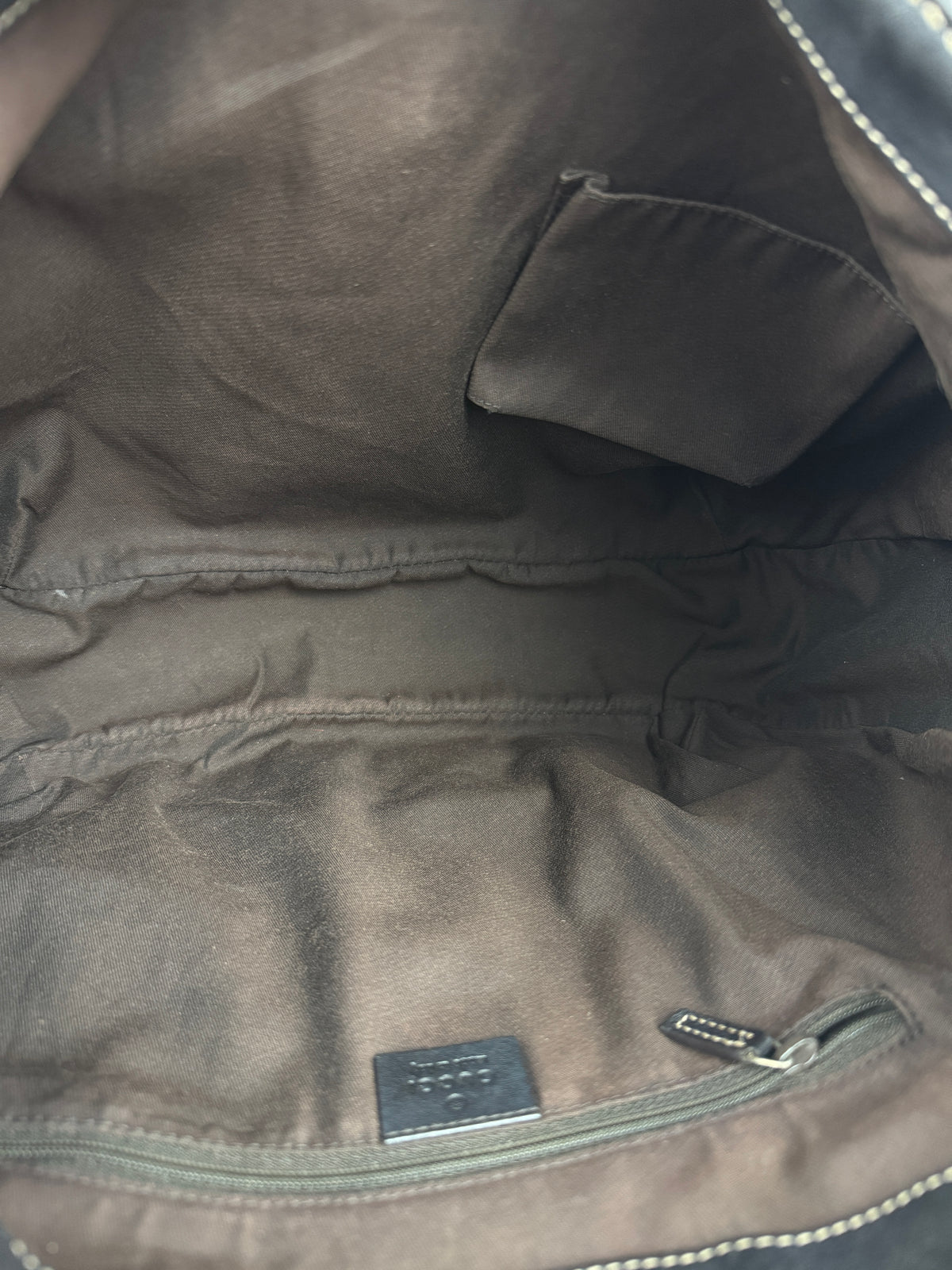 GUCCI Web Hobo New ladies GG Canvas Dark Brown