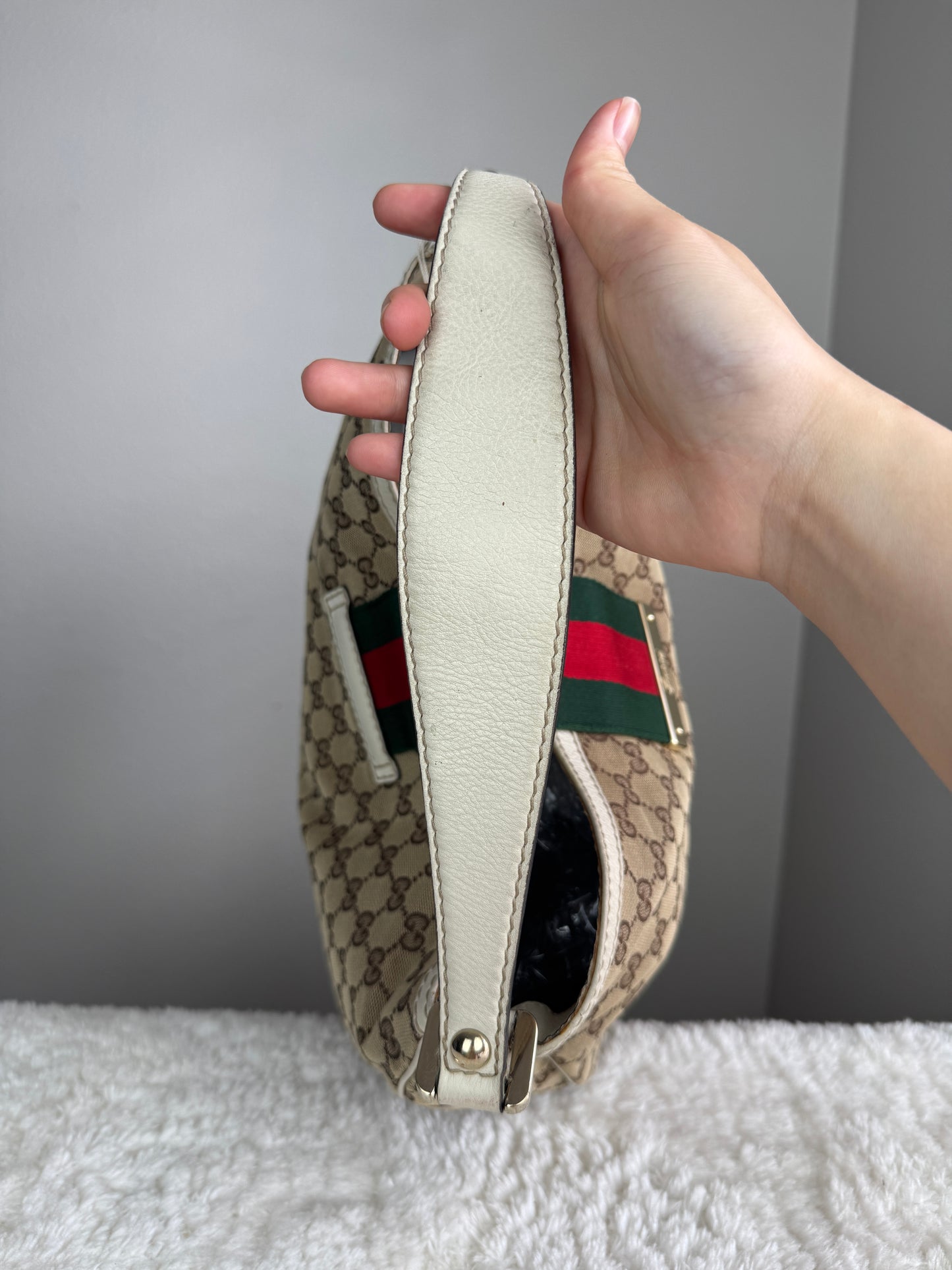 GUCCI Web New ladies Hobo GG Canvas Shoulder bag