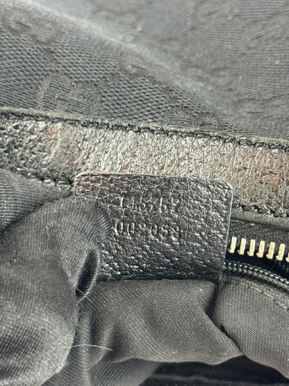 Gucci Hobo GG Canvas Black Shoulder Bag