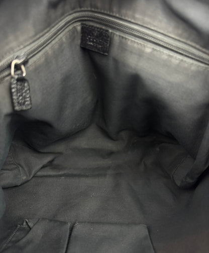 GUCCI Web Flap Messenger GG Canvas Black