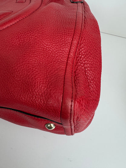 Gucci Red Soho pebbled leather hobo with tassel