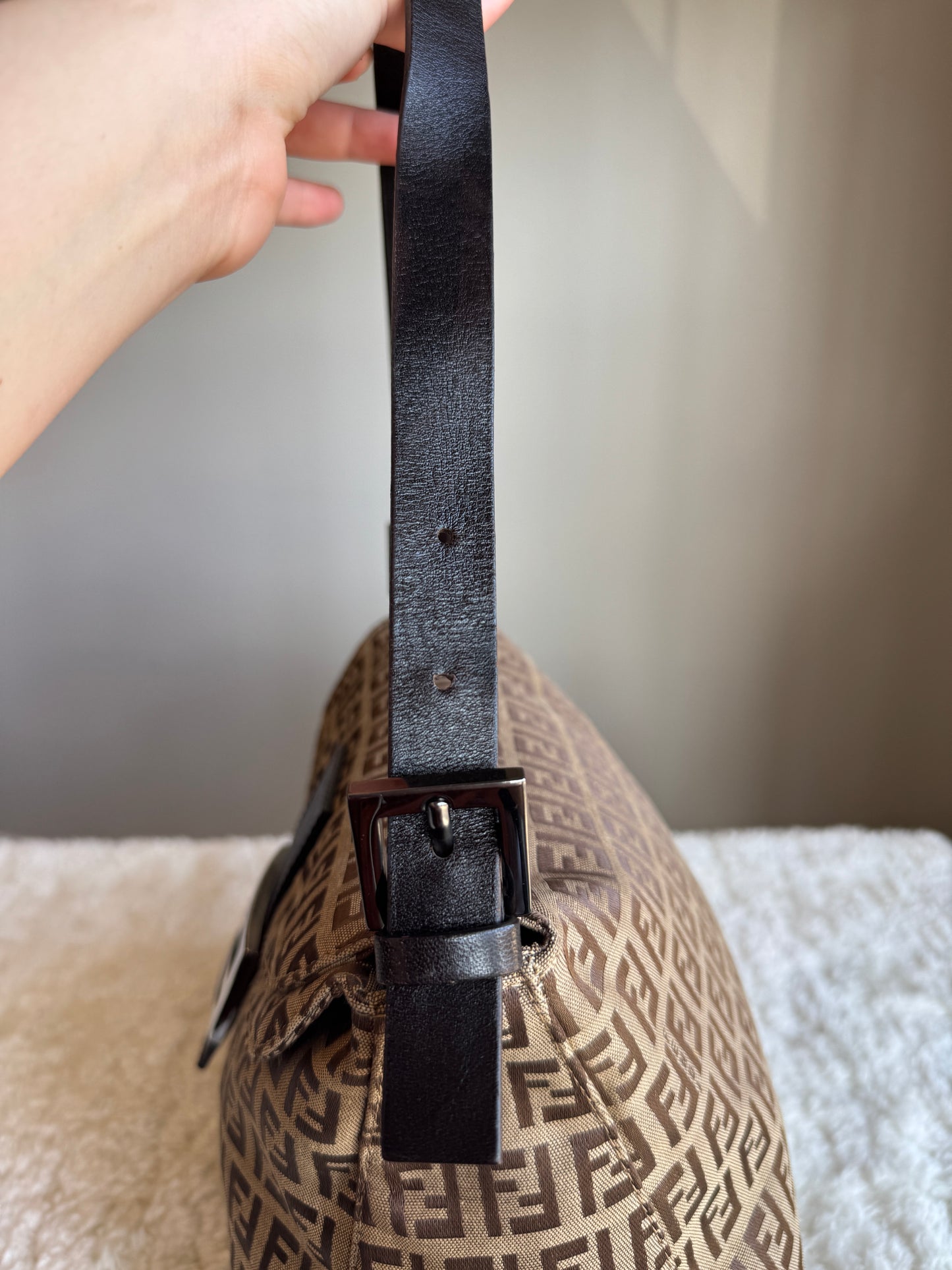 FENDI Zucchino Mama Canvas Dark brown