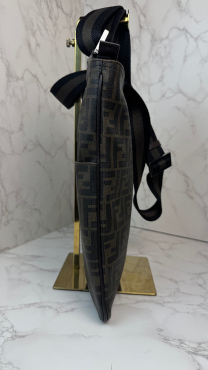 Fendi Zucca Canvas Crossbody Brown